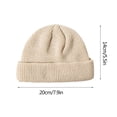 thumbnail image 2 of NAZISHW Beanie Hat for Mens Womens Winter Hats Soft Warm Knitted Hats Winter Caps Unisex Beanie Knitted Skull Cap Gorras Para Mujer (K,One Size), 2 of 3