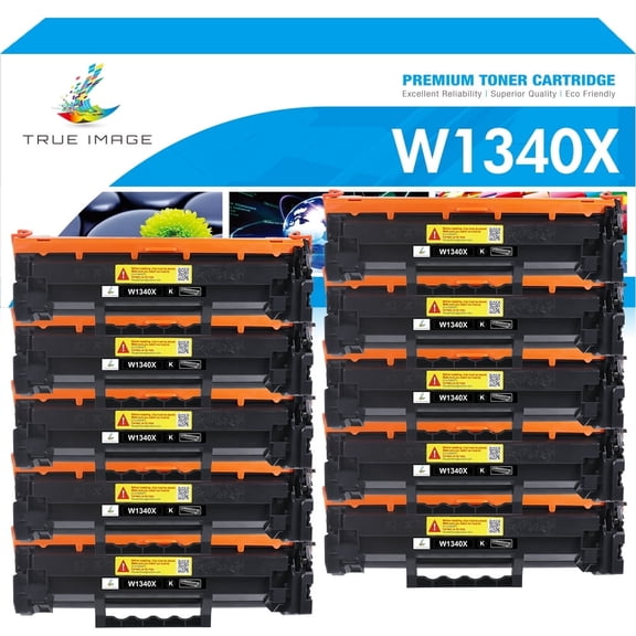 True Image 10-Pack Compatible Toner Cartridge NO CHIP Compatible for HP W1340X 134X W1340A 134A LaserJet M209dw Laserjet MFP M234dw M234sdn M234sdw(Black)