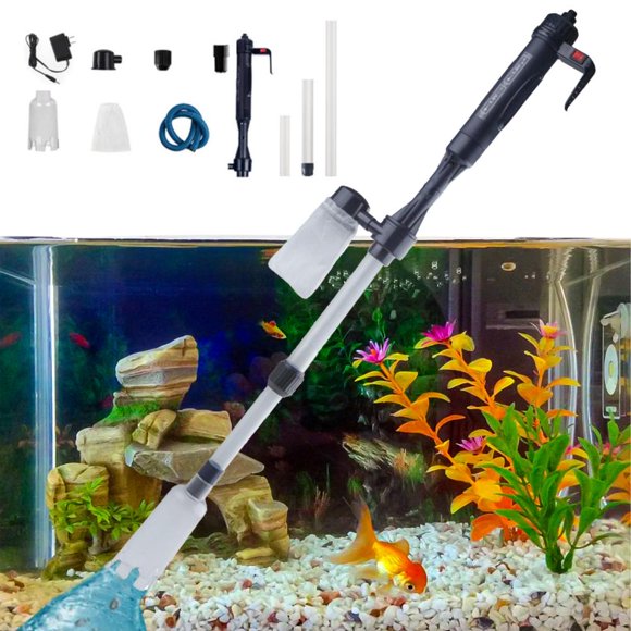 4-in-1 Aquarium Gravel Cleaner & Water Changer - Electric Vacuum for Sand, Fish Waste & Tank Maintenance, 110V-220V