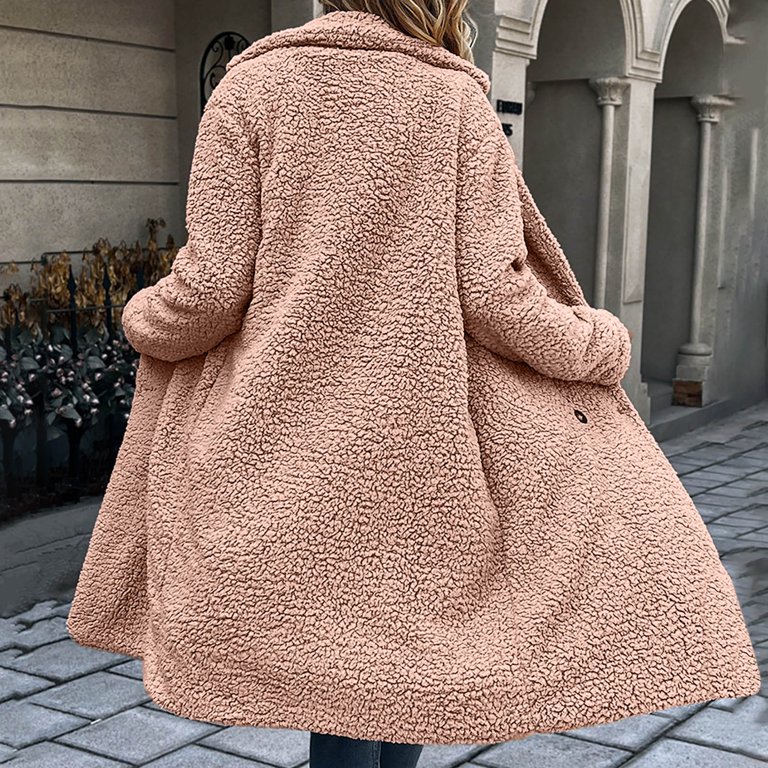 JDEFEG Wool Clothes 3X Women'S Winter Wear Mid Length Peach Skin Waist  Thickened Warm Cotton Coat Coat Loose Large Size Padded Jacket Length  Womens Winter Coats Blue M 