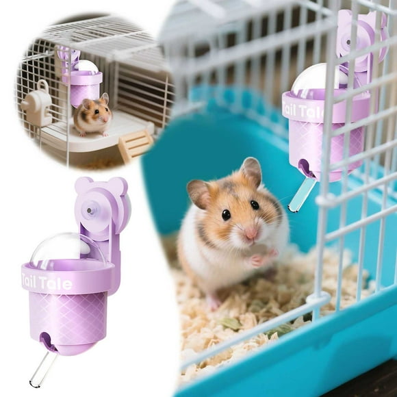Pet Supplies Bouteille d'Eau pour Cage 110ml pour Petits et Lapins – Réservoir en Verre Compatible Bouteille d'Eau Suspendue pour Cochons et Lapins Système d'Hydratation pour Animaux