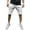 A-White1927, variant on Men's Ripped Distressed Denim Knee Shorts Solid Frayed Hem Bottoms Street Hop Daily Casual Wear
