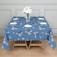 thumbnail image 3 of Pioneer Flower Floral Print Pattern Square Tablecloth,Waterproof Square Table Cover,Wipeable Spillproof Washable Table Cover for Home Kitchen Party Decor 52"x52"(132x132cm), 3 of 6