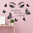 thumbnail image 4 of Inspirational Wall Decal Quotes Eyelash Eyes Wall Stickers Motivational Word Letter Decals Sayings Sticker for Women Girls Bedroom, 4 of 8