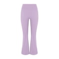 thumbnail image 5 of Audhol Flare Leggings for Women Women's Yoga Sweatpants Seamless High Waisted Athletic Flare Leggings Pants Ladies Stretchy Solid Color Bell Bottoms Yoga Pants Women Purple L, 5 of 9