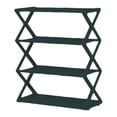 thumbnail image 4 of simhoa 4 Tiers x Shaped Shoe Storage Rack Multifunctional Simple Assembly Dustproof Blackish Green, 4 of 8