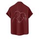 thumbnail image 4 of Mens Manga Corta Botón Abajo Camisas, Cuello de Vuelta Impresa Blusa, Top de Verano de la Moda Casual, 4 of 9