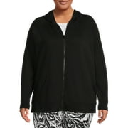 Terra & Sky Women's Plus Size Fleece Zip Up Hoodie