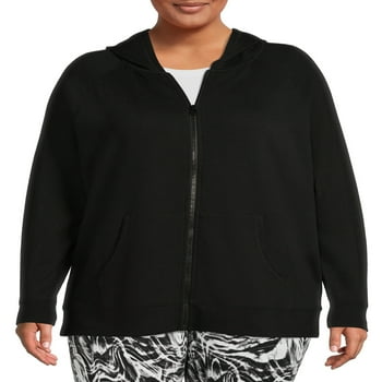 Terra & Sky Women's Plus Size Fleece Zip Up Hoodie