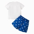 thumbnail image 4 of NOLDARES Toddler Baby Boy Outfit Short Sleeve Round Neck T-Shirt and Elastic Waist Shorts 2Pcs Summer Clothes for 4th of July and American Flag(White,18-24 M), 4 of 8