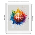 thumbnail image 2 of Paint by Numbers Kit for Adults, Colorful Basketball Splash Art Paint by Numbers, Easy Paint by Numbers Kit for Adults Beginner, DIY Adult Paint by Number Kits on Canvas, 12x16in Home Decor, 2 of 7