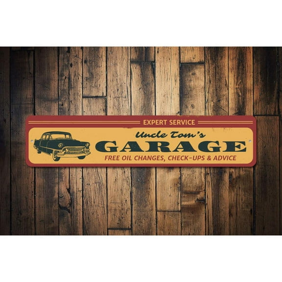 Expert Service Garage Novelty Sign, Metal Wall Decor - 4x18 inches