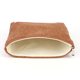 thumbnail image 4 of Bolsa de cosméticos de pana de color sólido Estuche de almacenamiento de viaje para mujer (marrón) Ygjytge Cuidado Belleza, 4 of 7