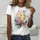 thumbnail image 2 of Camiseta ZOCANIA Graphic Tees para mujer de algodón con estampado floral, 2 of 2