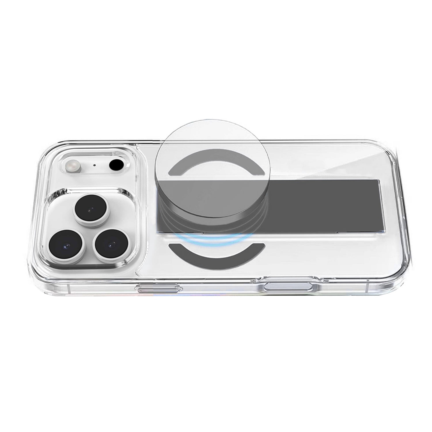 Clear Scratch-Resistant MagGrip Cover for iPhone 17 Pro Max - Grey