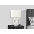 thumbnail image 4 of Lighting - 26"h - Table Lamp - White Ceramic - Ivory/Cream Shade - Contemporary, 4 of 4