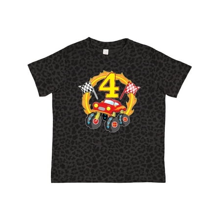 

Inktastic Monster Truck 4th Birthday Gift Toddler Boy or Toddler Girl T-Shirt