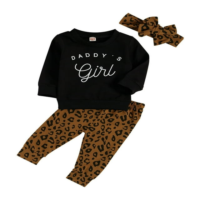 Pull à Manches Longues + Pantalon Léopard + Bandeau