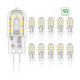 thumbnail image 1 of Bombilla LED G4 de 2W, Equivalente a Bombillas Halógenas de 20W, Blanco Cálido 3000K, 200Lm, 12x SMD, 12V AC/DC - Paquete de 10 [Clase de eficiencia energética A+], 1 of 5