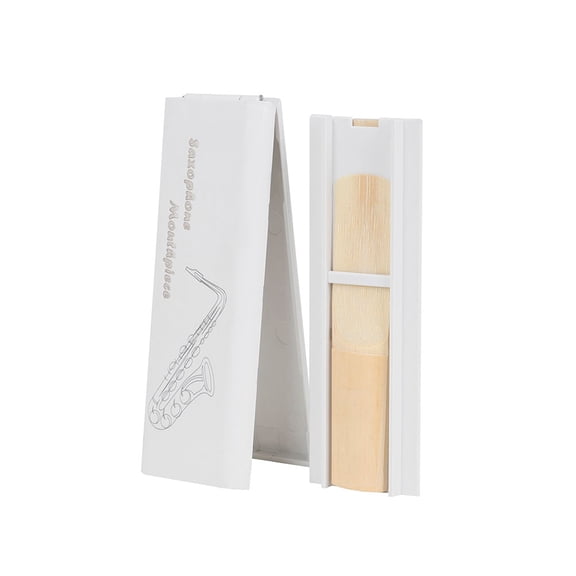 RENACLIPY Portable White Plastic Saxophone Reed Case Holder for Secure Storage and of Sax Reeds