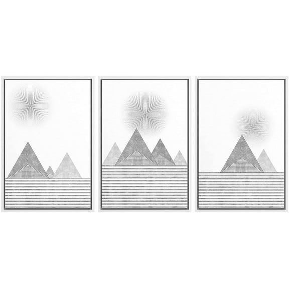 IDEA4WALL Framed Canvas Wall Art Green Color Blocks with Black Lines Decorative Patterns Illustrations Minimalism Modern Relax/Calm for Living Room, Bedroom, Office