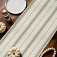 thumbnail image 3 of Sage Green Striped Table Runner 120 Inches Long, Modern Minimalist Stripes Farmhouse Cotton Linen Table Runners Dresser Scarves, Fabric Tabletop Scarf Furniture Cover for Dinner Party 13"x120", 3 of 9