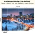 thumbnail image 3 of Peel and Stick Wallpaper Light trails from rush hour traffic light up Walterdale Bridge Modern Art Wall Mural Decor Self Adhesive and Removable 100in x 144in, 3 of 8