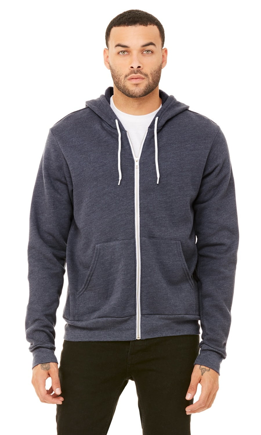 BELLA+CANVAS - The Bella + Canvas Unisex Poly-Cotton Fleece Full-Zip ...