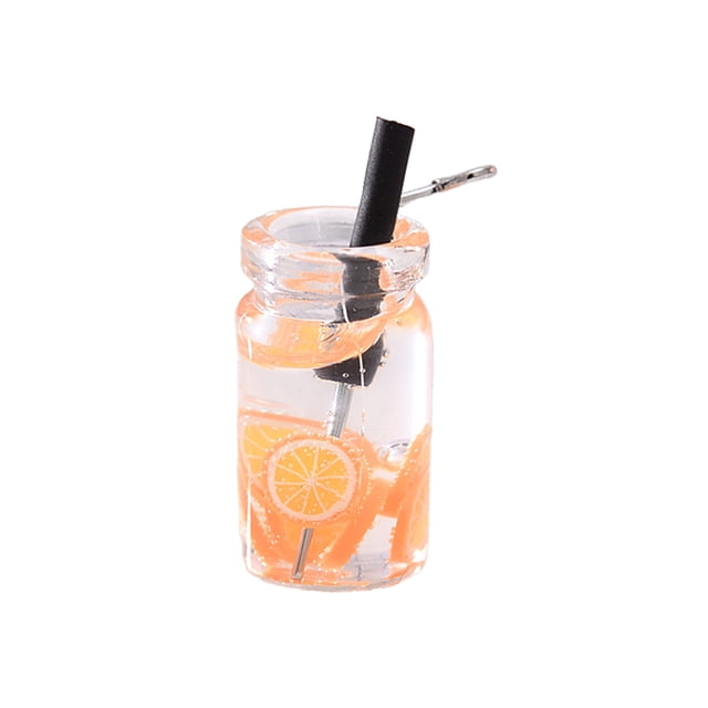 Naiovety Llavero Multiusos Mini Pendiente Forma de Fruta Llavero Vidrio Mano de obra Colgante Artesanía Llavero White10 * 18mm Artesanía Naranja10*18mm Naiovety HA061535-11