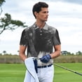 thumbnail image 4 of Salouo Heroic Lion Encounter for Men's Short Sleeve Polo Shirts,Polo Shirts for Men Performance Short Sleeve Golf Shirt Athletic Casual Collared T-Shirt-Medium, 4 of 8