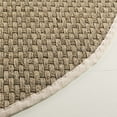 thumbnail image 3 of SAFAVIEH Natural Fiber Arbor Bordered Area Rug, Natural/Ivory, 6' x 8' Oval - Coastal Design, Natural & Ivory, Seagrass, Ideal for Entryway, Kitchen, Living Room, Office, 3 of 10