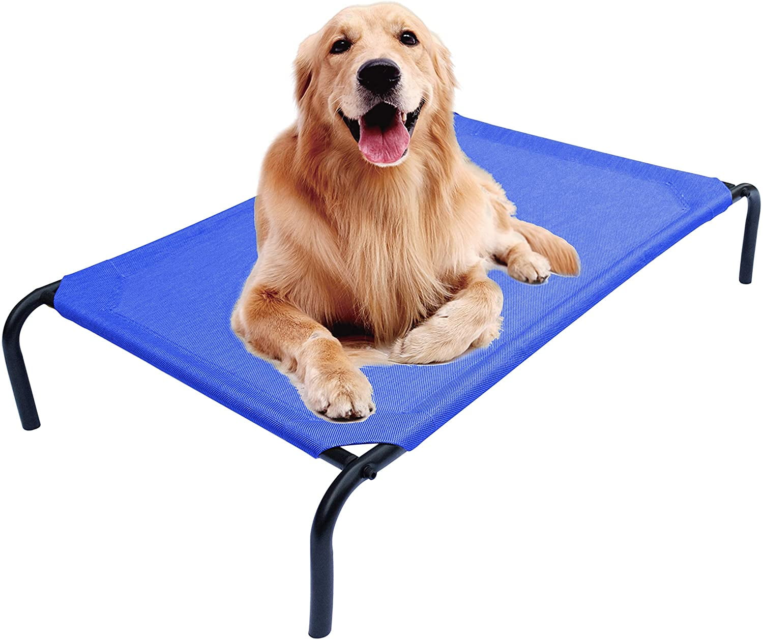 PHYEX Heavy Duty Steel-Framed Portable Elevated Pet Bed Elevated Cooling Pet Cot