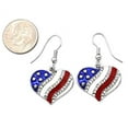 thumbnail image 3 of SoulBreezeCollection Patriotic American USA Flag Heart Dangle Drop Earrings 4th of July Independence Day Gift (Heart Hook), 3 of 3
