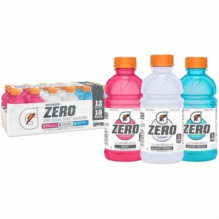 Gatorade Zero Flavor Variety Pack, 12 Fl Oz Bottles, 18 Pack - Pack of 2