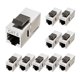 thumbnail image 1 of Acoplador Keystone FGB Cat6 blindado hembra a hembra RJ45 x10, 1 of 7