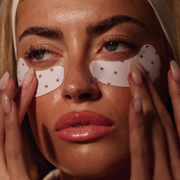 Máscara de ojos Lux sin filtrar, antideslizante, con infusión de cafeína, 10 unidades