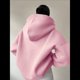 thumbnail image 4 of Sudadera con Capucha de Gran Tamaño para Mujer, Cuello en V, Forro , Larga, Estilo Y2K, Ropa de Otoño A Rosa M, 4 of 7