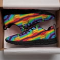 thumbnail image 3 of LGBT Pride Shoes Men Women Fashion Rainbow Sneakers Lightweight Breathable Running Shoes Gift for Gay Lesbian Black Size 9, 3 of 5