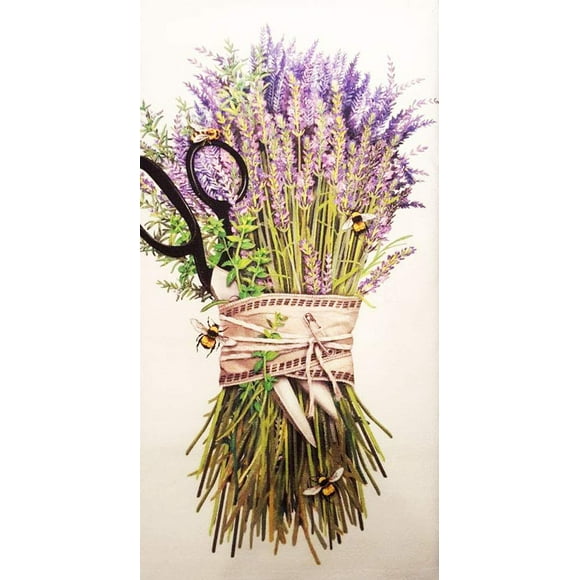 Mary Lake Thompson Bouquet de Lavande 100 % Coton Sac de Farine Torchon 30 Pouces x 30 Pouces