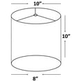 thumbnail image 4 of Classic Drum Smooth Linen Lamp Shade, 8" to 16" Bottom Size Black 8", 4 of 5