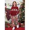thumbnail image 2 of Arshiner Girls' Clothing Sets Sweatsuits Long Sleeve Color Block Pullover Sweatshirts and Lounge Pants with Pocket, 2 of 5