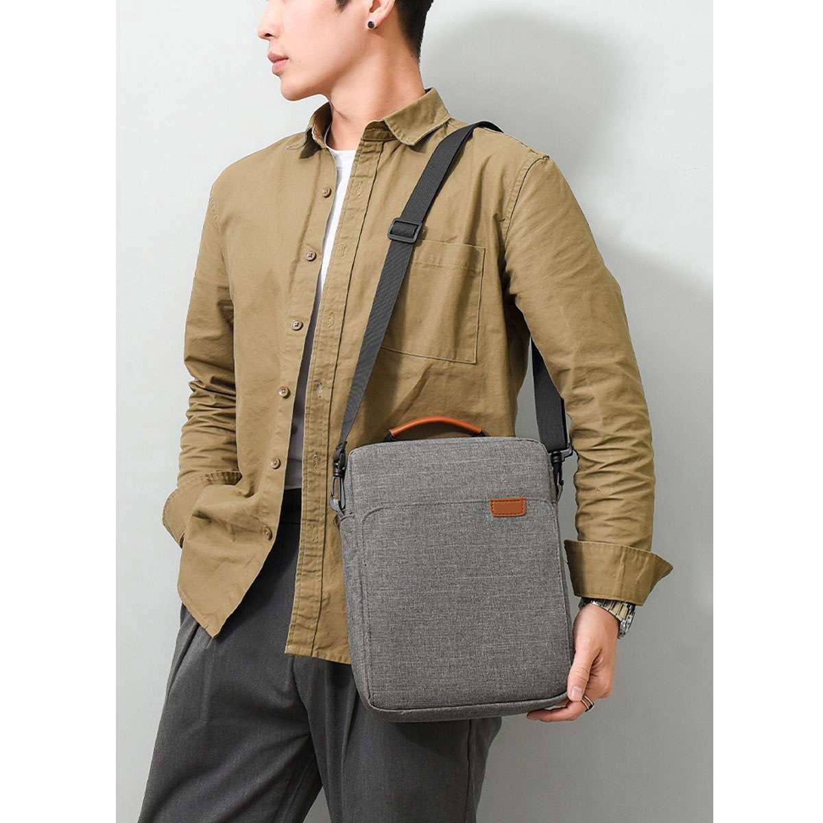 Deago Slim Laptop Bag 13 Inch,Laptop Sleeve with Strap,Laptop Case,Laptop Shoulder Bag,Computer Bag,Tablet Bag Men Women (Gray)