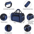 thumbnail image 3 of Bolsa de transporte al aire libre para gatos perros comodidad bolsa de viaje aprobada por aerolínea bolsa lateral suave para mascotas 43*23*29cm azul-azul- oso de fresa Electrónica, 3 of 5