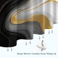 thumbnail image 6 of Black Marble Gold Wave Pattern Shower Curtain 36"x72" ,Bathroom Decorative Shower Curtains Set with 12 Hooks,Modern Waterproof Washable Shower Curtain, 6 of 6
