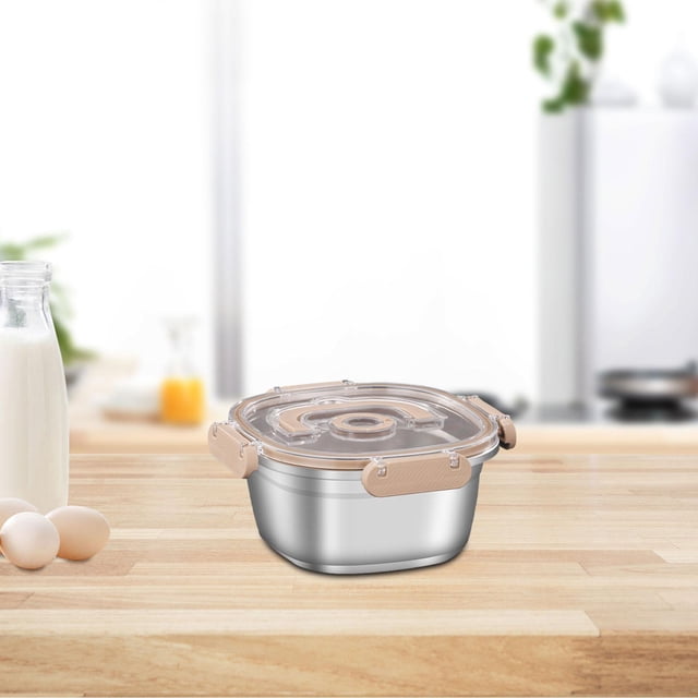 Recipiente de acero inoxidable para alimentos Macarena 1000 ml con tapa