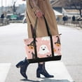 thumbnail image 4 of FORMRS Canvas Laptop Tote Bag for Women with 15.6" Computer Compartments Shoulder Handbag, Pastel Pink Halloween, 4 of 7