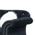 thumbnail image 2 of 93 Inches Nailhead Trim Velvet Sofa with Crystal Tufting, Black, 2 of 5