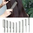 thumbnail image 2 of Professional Anti Static Metal Comb with Hanlde Fine Cutting Comb for Hair Styling Hairdressing, 2 of 8