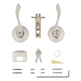 thumbnail image 2 of Kwikset Balboa Keyed Entry Lever Doorknob with Smartkey Satin Nickel, 2 of 3