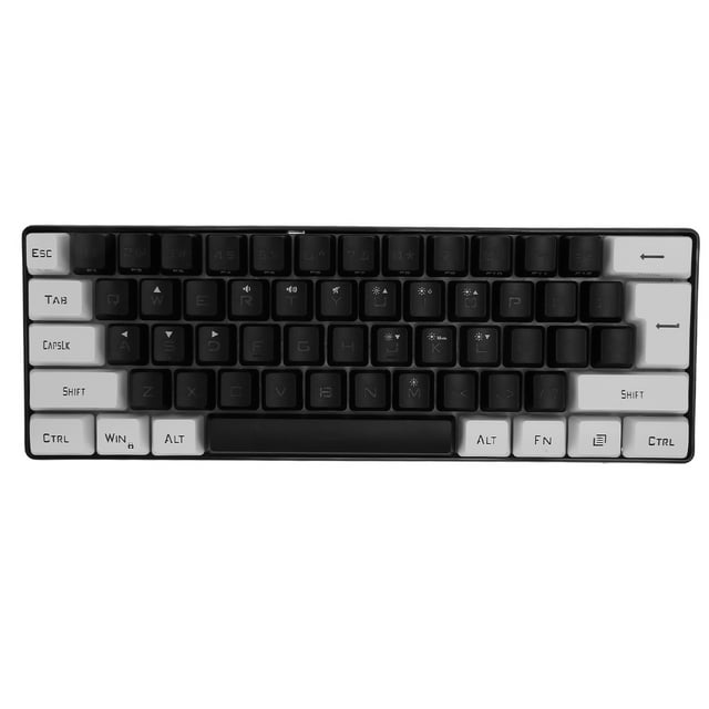 60% Mini RGB Keyboard, 61 Keys LED Backlight Ergonomic Mechanical Feeling Wired Gaming Keyboard for Office Business Gaming